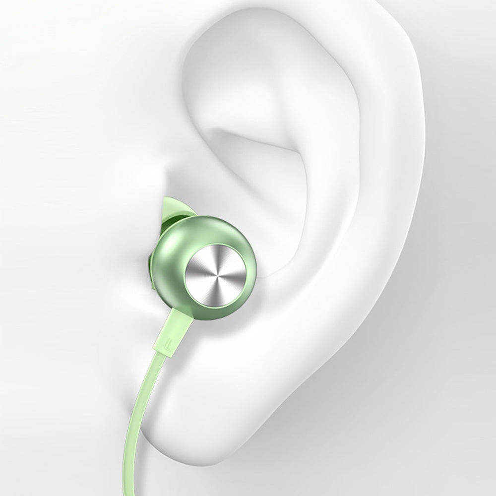 USB-C 3.5MM Wired Headphones In-Ear Earbuds with Microphone Green