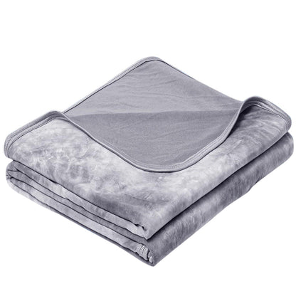 Cooling Summer Blanket Lightweight Cold Throw for Hot Sleepers Gray