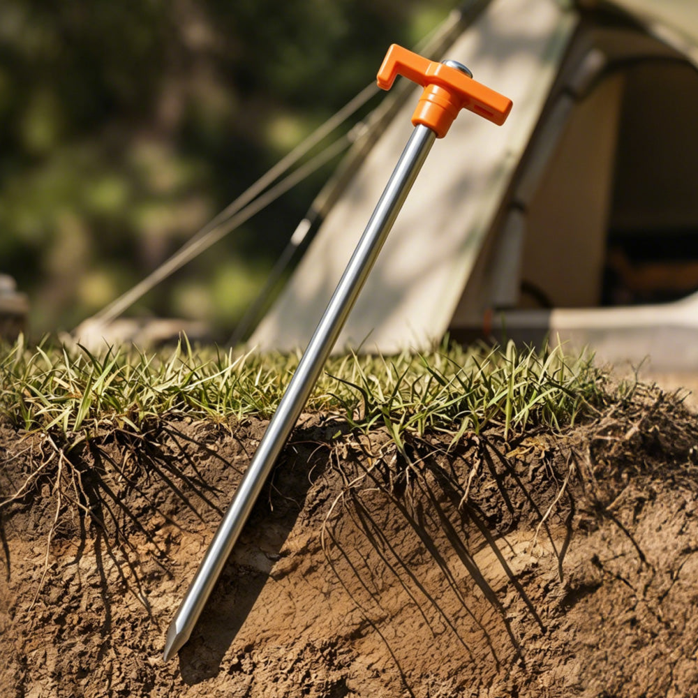 10 Pack 7 Inch Carbon Steel Tent Stakes
