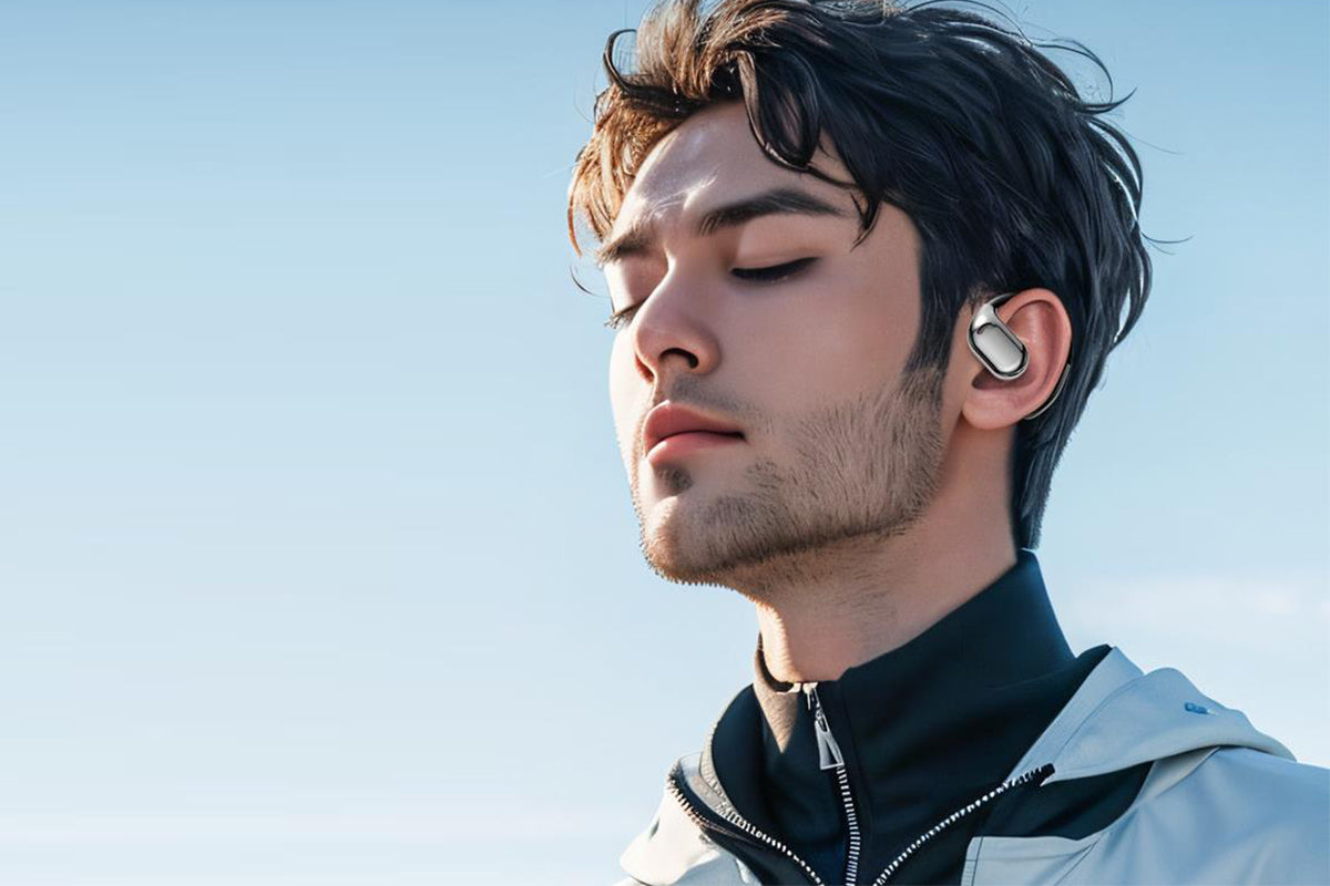 Bluetooth 5.4 Headphones TWS HiFi Stereo Earbuds Over Ear Ear Buds IP6 Waterproof Wireless Earphones LED Display Headset for Gym-Black