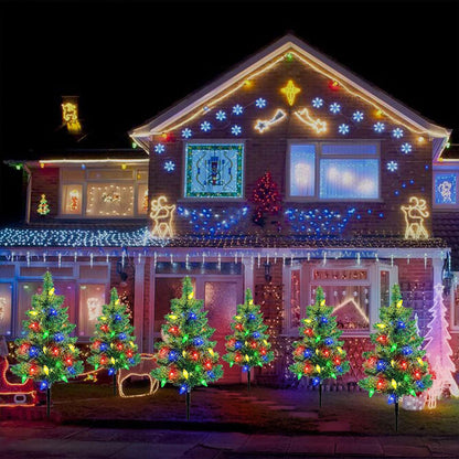 4-in-1 Solar Christmas Tree Lights Xmas Outdoor Garden Decorations
