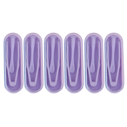6 Pack Contact Lens Tool Kit Tweezers Inserter Remover Travel Case Set-Purple