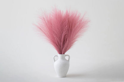 4pcs Faux Pampas Grass Boho Room Decor Flowers Bunches for Wedding Party-Pink