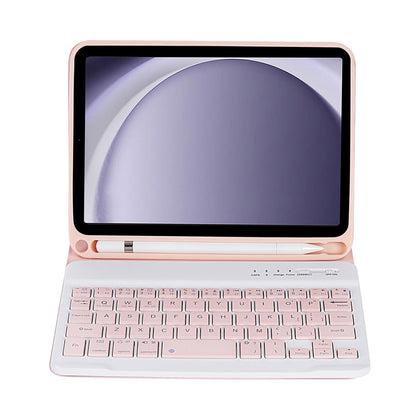 Bluetooth Keyboard with Case Cover for Samsung Galaxy Tablet Pink