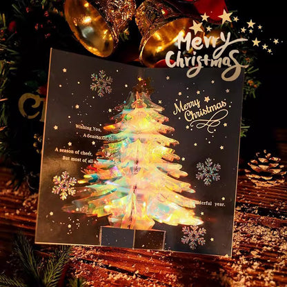 2 Pack 3D Papercut Christmas Tree Greeting Cards
