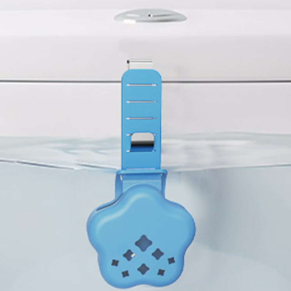 Silicone Metal Toilet Tank Cleaning Tablet Hanging Holder - Blue