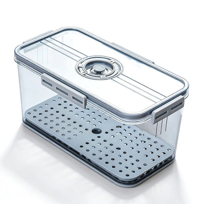 Transparent Bread Box with Timer Drainboard Lid