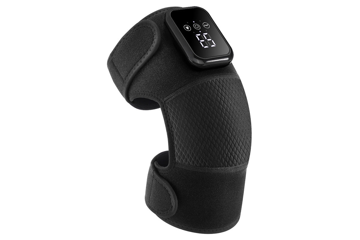 Knee Massager with Heat Vibration Electric Heated Knee Brace with 3 Heat Levels