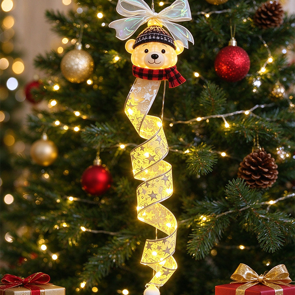 Christmas Hanging Decoration Spiral LED Light for Christmas Tree - Bear