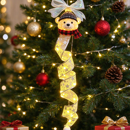 Christmas Hanging Decoration Spiral LED Light for Christmas Tree - Bear