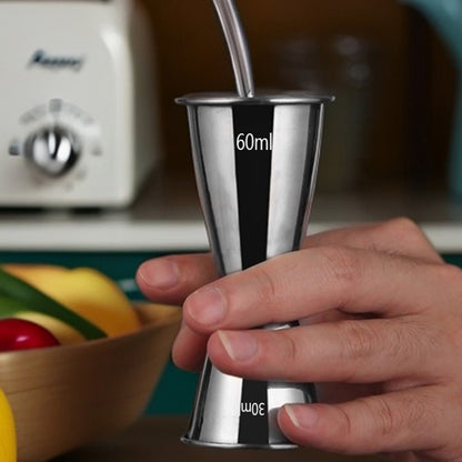 Stainless Steel Double Jigger Cocktail Bar Measuring Cup - Black