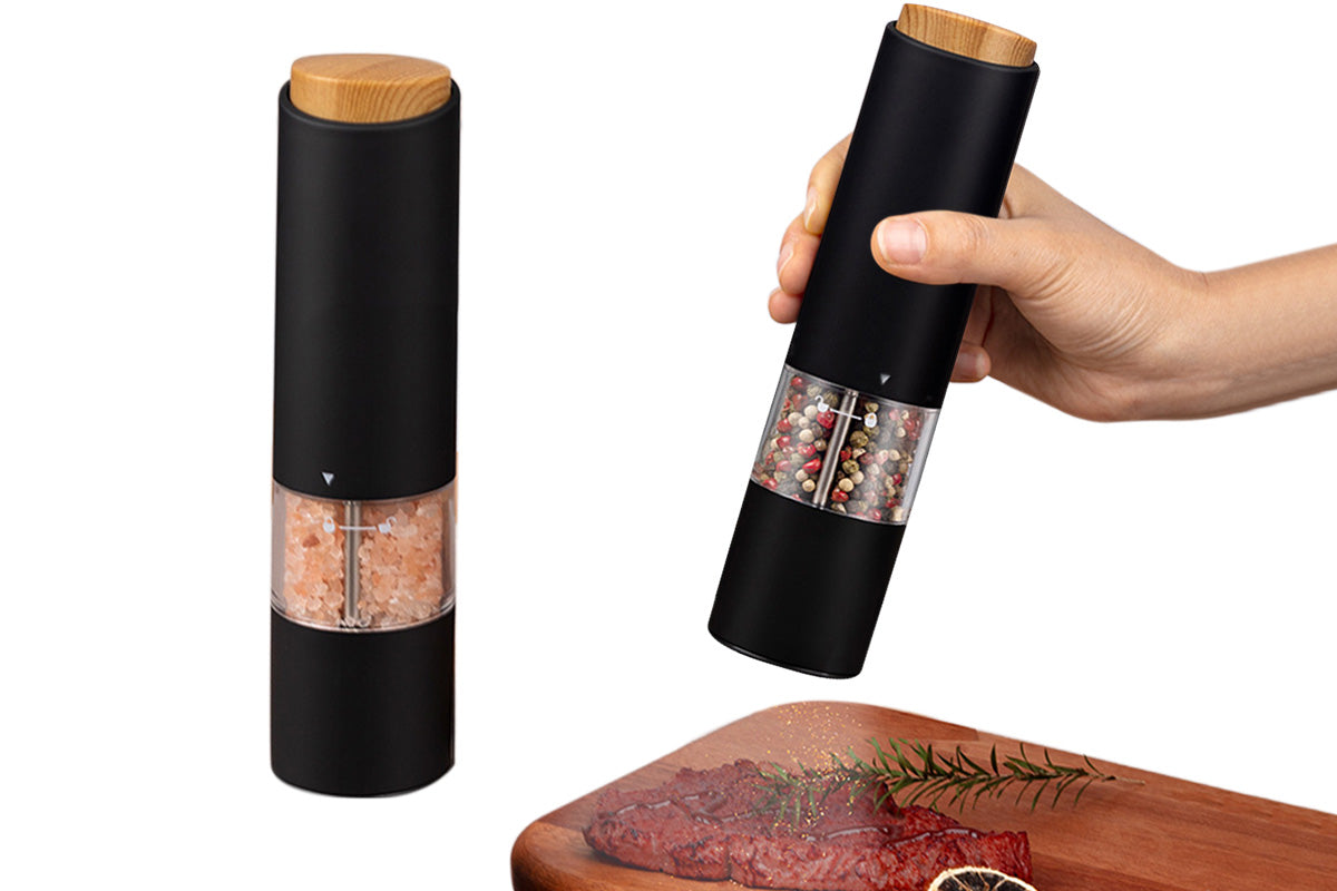 2PCS Pepper Grinder LED Light Adjustable Coarseness