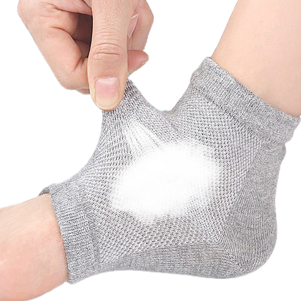 5 Pairs Toeless Gel Heel Socks ¡§C Foot Skin Care Protectors for Dry Cracked Feet