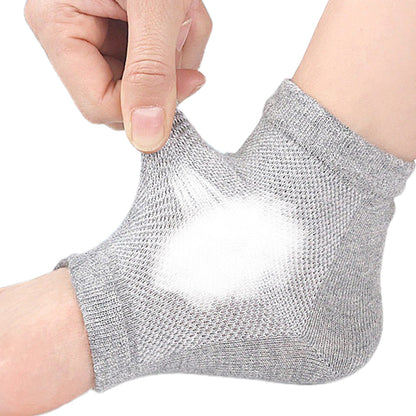 5 Pairs Toeless Gel Heel Socks ¡§C Foot Skin Care Protectors for Dry Cracked Feet