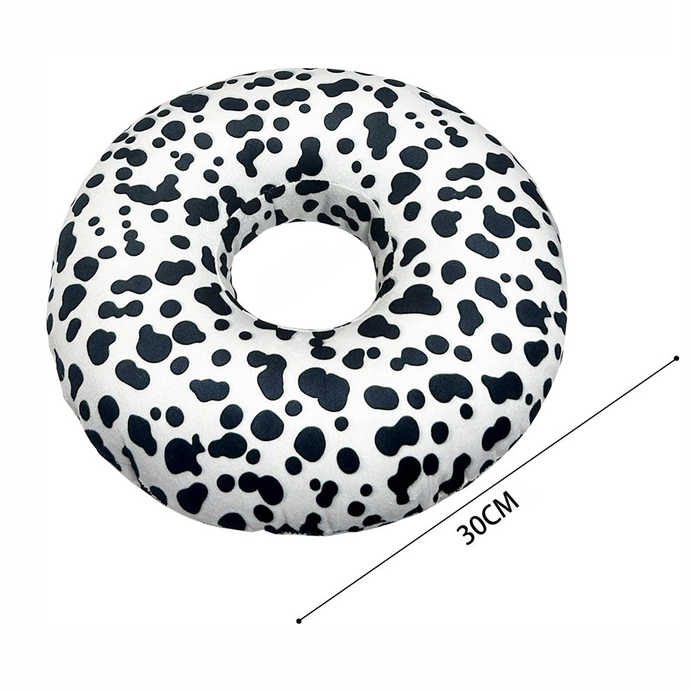 Round Donut Side Sleeping Pillow with Ear Space and Removable Cover