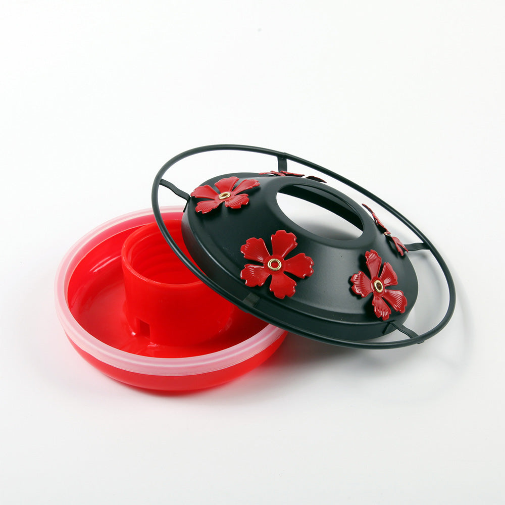 Stained Glass Hummingbird Feeder Wide Mouth Garden Decor-Red