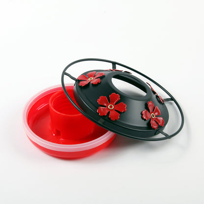Stained Glass Hummingbird Feeder Wide Mouth Garden Decor-Red