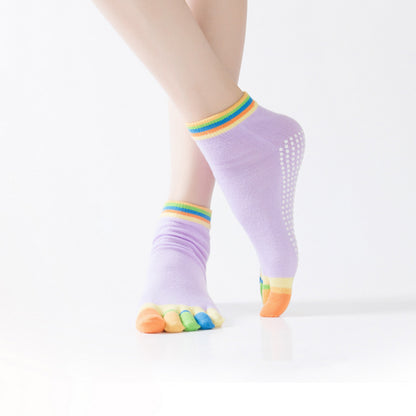 Yoga Socks for Women Non Slip Grippy Pilates Socks for Barre Ballet Workout