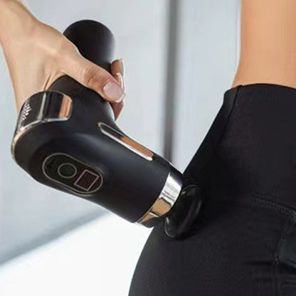 Portable Red Mini Muscle Massage Gun with Four Heads