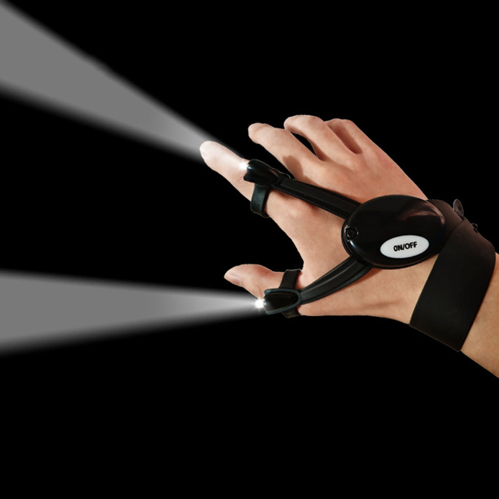 Men’s LED Flashlight Gloves for Outdoor Camping Fishing and Repair Work