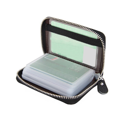 Men's Credit Card Holder Leather Wallet Business Case Slim ID Purse Black