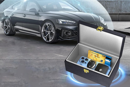 2Pcs Keyless Entry RFID Signal Blocking Cage with 2Pcs Key Pouches