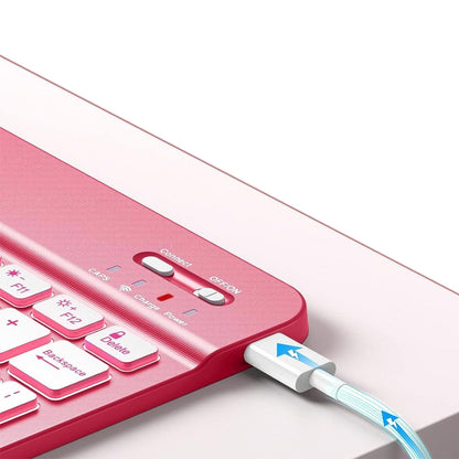 Detachable Backlit Keyboard Case for  iPad 10.2 10.5 Inch - Red