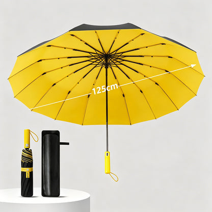 Portable Windproof Folding Umbrella- Yellow