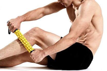 Muscle Roller Massage Stick for Athletes 44cm Body Massager Recovery Tool-Yellow