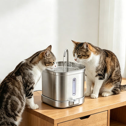 2L Stainless Steel Cat Water Fountain