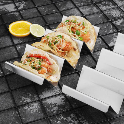 4Pcs Stainless Steel Taco Stand Rack Oven Safe Taco Holder
