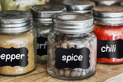 300 Water-Resistant Chalkboard Label Stickers