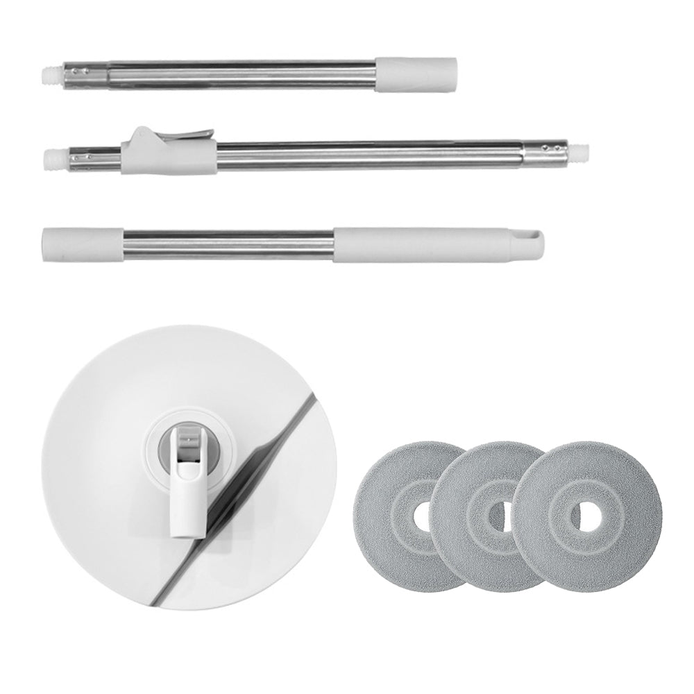 360 Degrees Rotatable Mop Bucket Kit Extendable Handle Floor Wall Cleaning Mop with 4 Replacement Mop Pads