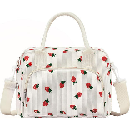 Insulated Lunch Bag for Women Tote Bags for Work Picnic-Strawberry