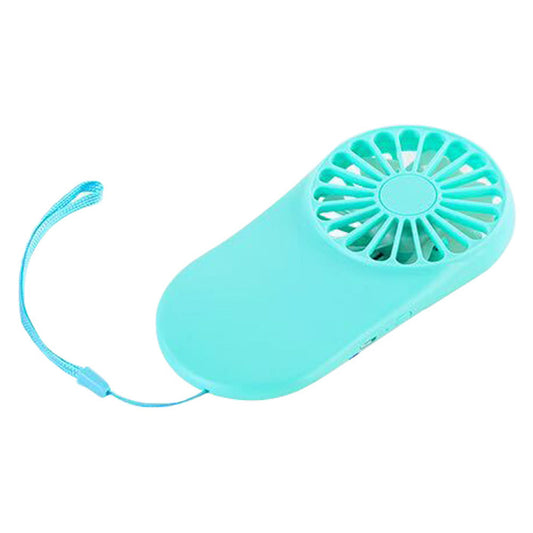 Portable Handheld Mini Fan Rechargeable USB Cooling Fan for Travel Hiking Camping Blue