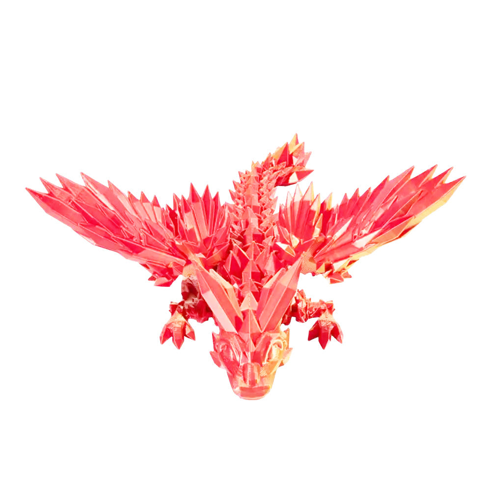 3D Printed Dragon Egg Decoration with Dragon Chinese Style Ornament Orange