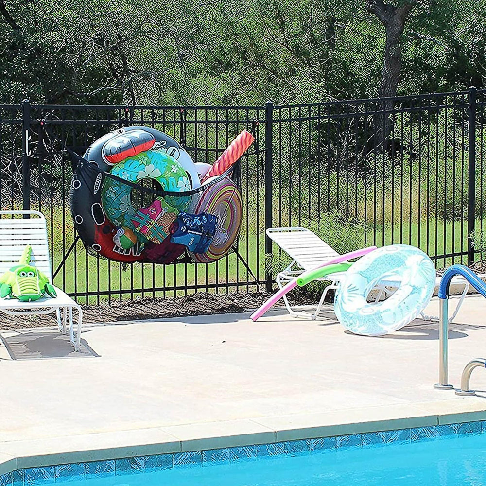 Large Capacity Pool Hanging Storage Bag Pool Float Organizer Pool Toys Storage Organiser