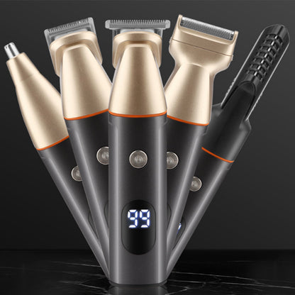 Electric Hair Clippers Kit Cordless Hair Trimmer for Body Facial Gold and Black