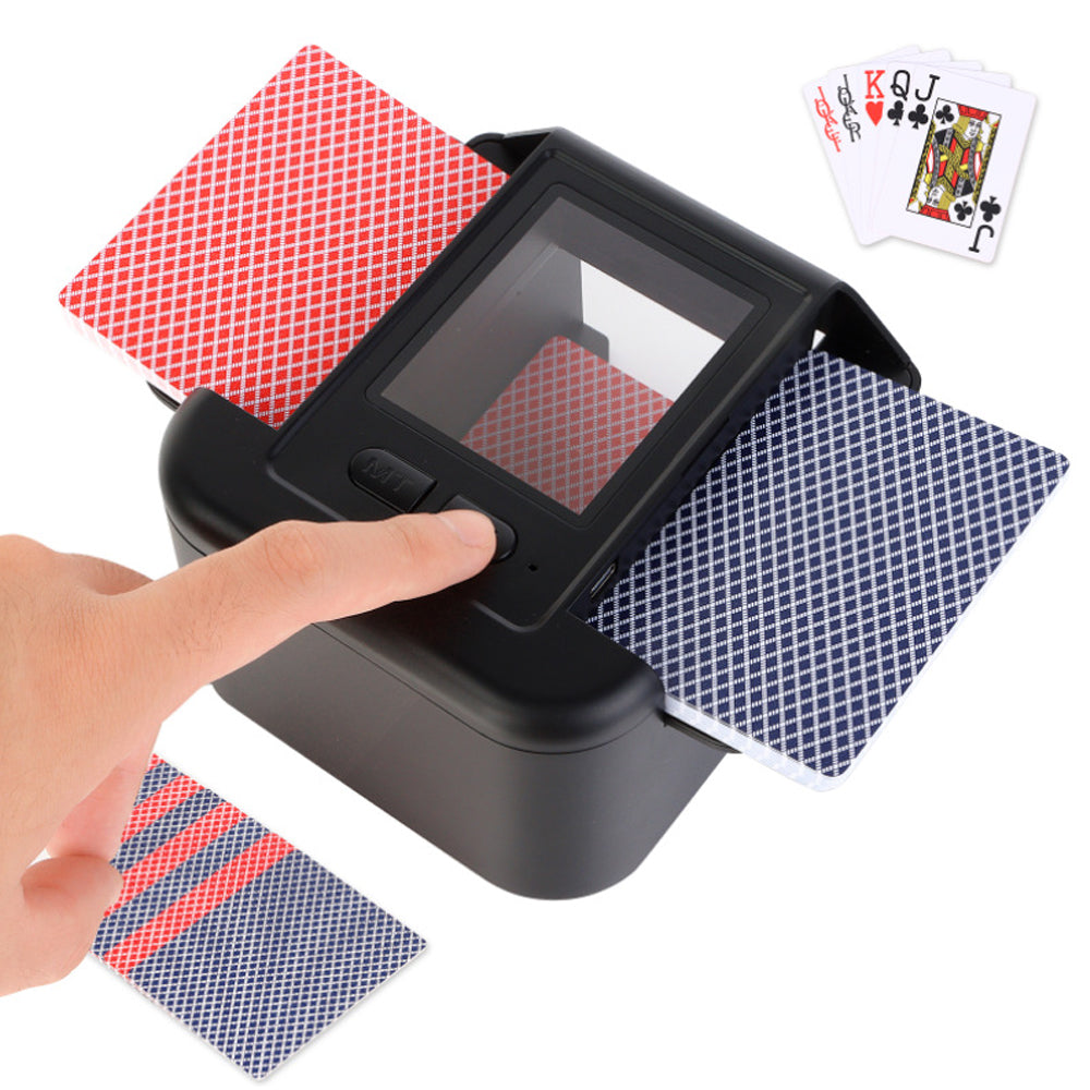 Automatic Card Shuffler with Sensor Stop - Black