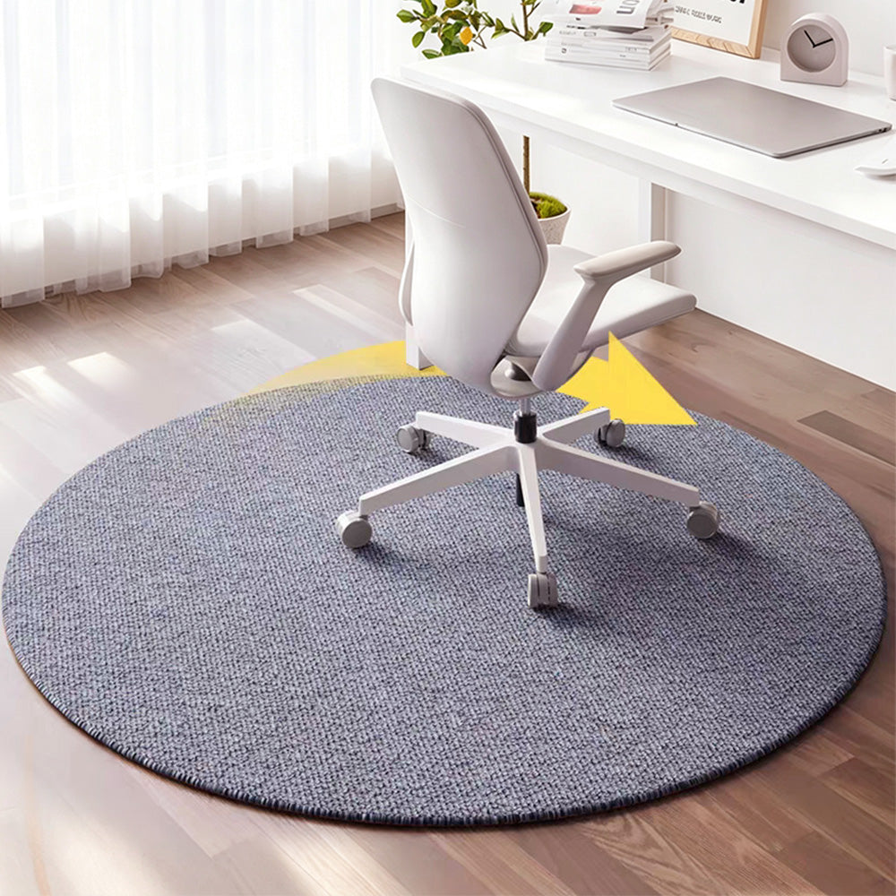 Round Office Chair Mat Anti Slip Floor Protector - Grey