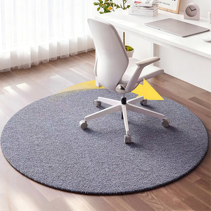 Round Office Chair Mat Anti Slip Floor Protector - Grey