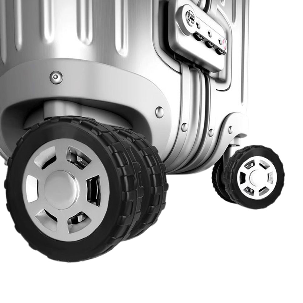 8Pcs Luggage Wheel Covers Silicone Suitcase Wheels Protector Sleeves Black