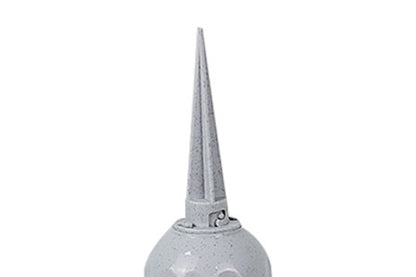 4Pcs Grave Ground Stake Vase Cemetery Memorial Vase with Spikes Resin Cones Flowers Holder-Grey