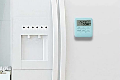Digital Kitchen Timer LCD Display Cooking Timer with Loud Alarm -Acid Blue
