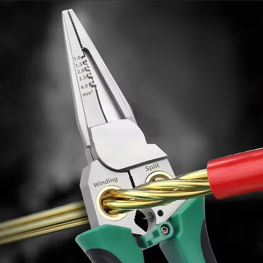7-in-1 Stainless Steel Wire Crimper & Stripper Pliers for Electrical Work and DIY Repairs