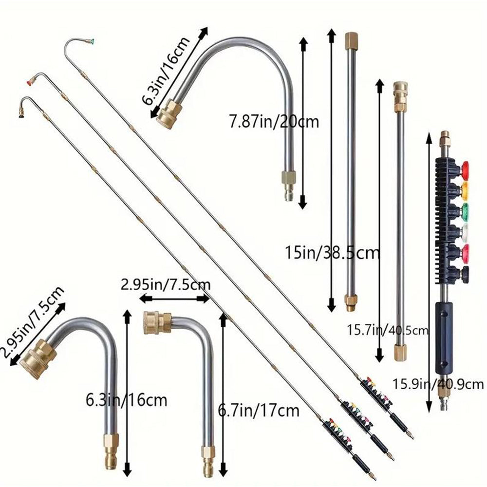 Pressure Washer Extension Wand Set Power Washer Lance with Nozzle Tips 1/4 inch Quick Connect
