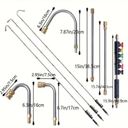 Pressure Washer Extension Wand Set Power Washer Lance with Nozzle Tips 1/4 inch Quick Connect