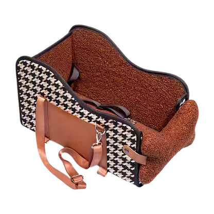 Foldable Pet Car Seat for Center Console Dog Cat Seat for Small Pets