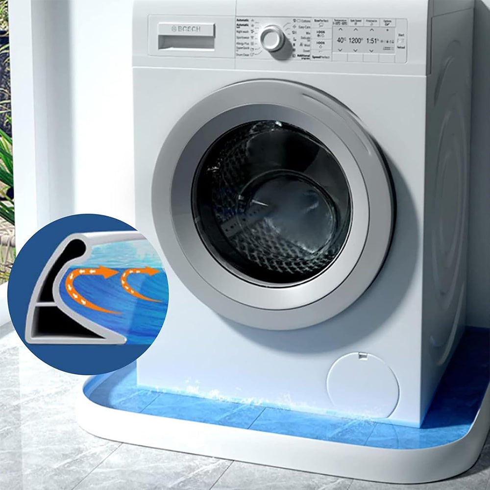 2Pcs Silicone Shower Splash Guard Curved Waterproof Strip
