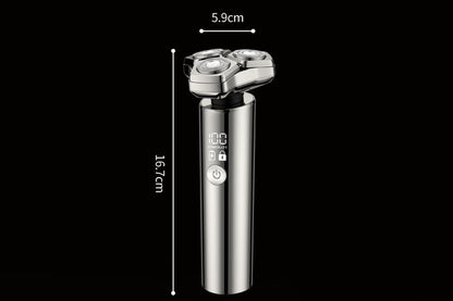 4 in1 Electric Razor Men High-Speed Motor Waterproof Shaver for Face Nose-Silver